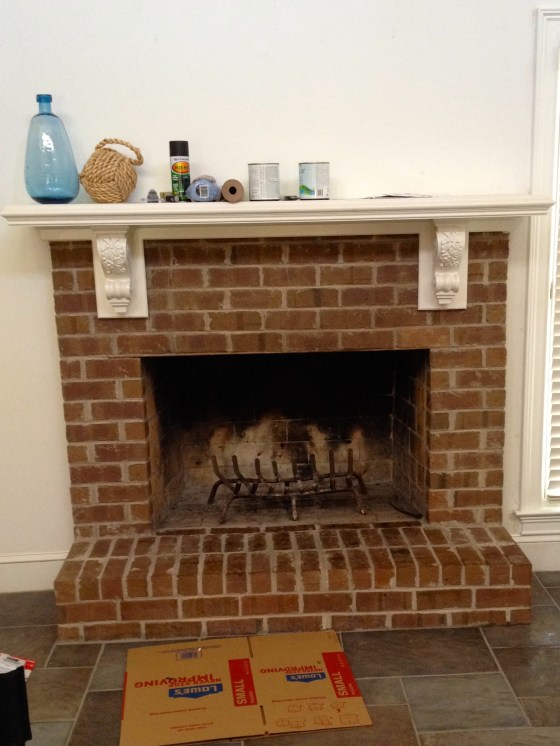 The very 'un-beachy' fireplace